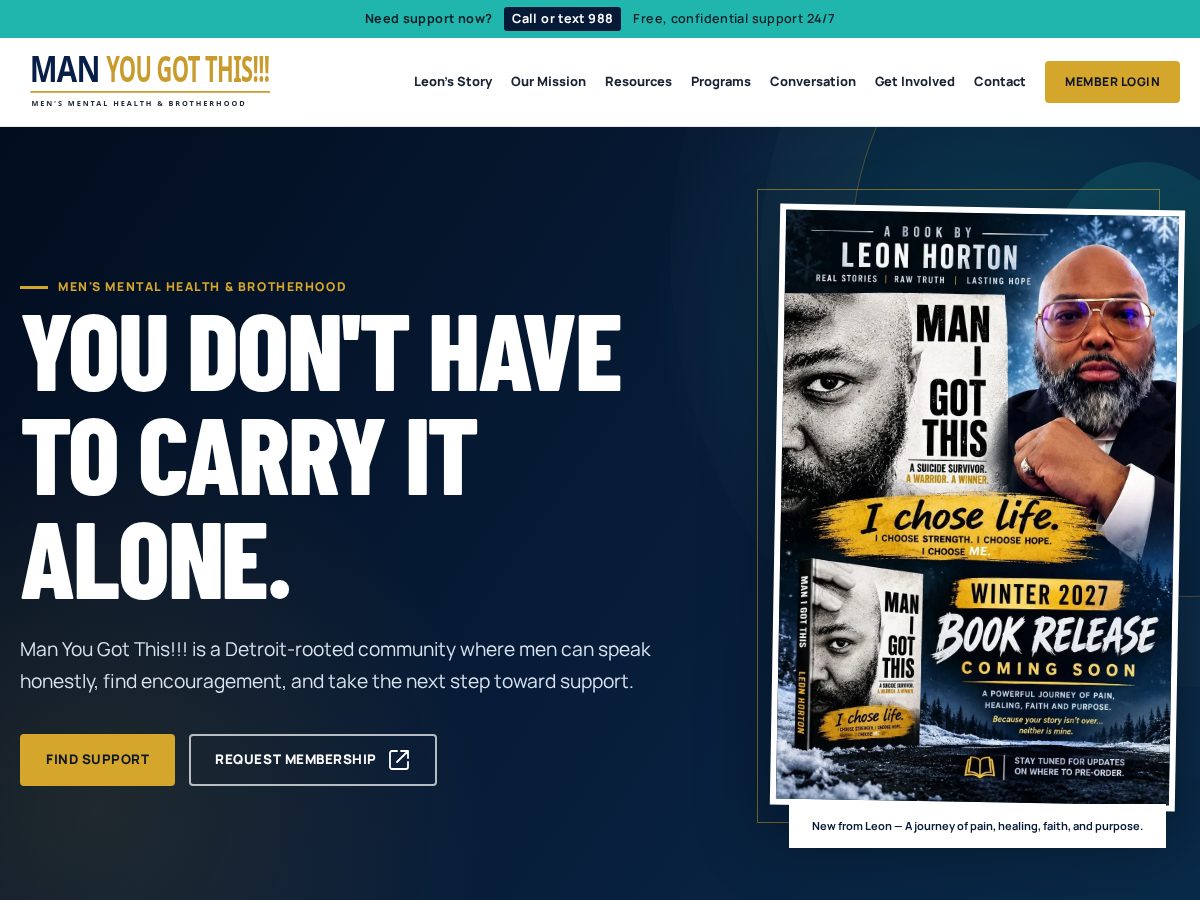 Landing-page snapshot of manyougotthis.com
