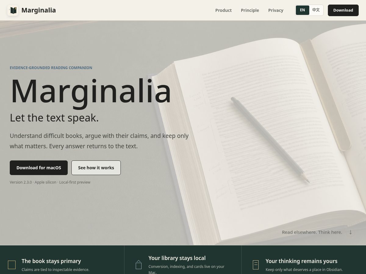 Landing-page snapshot of marginalia.download