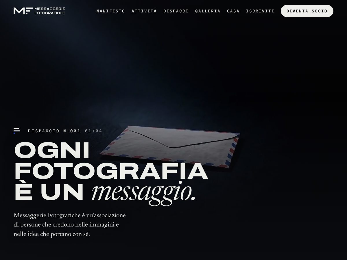 Landing-page snapshot of messaggeriefotografiche.com