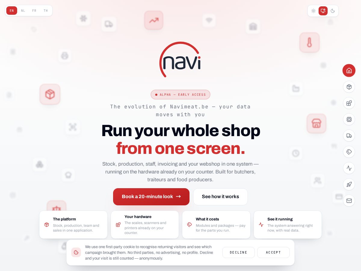 Landing-page snapshot of navi.build