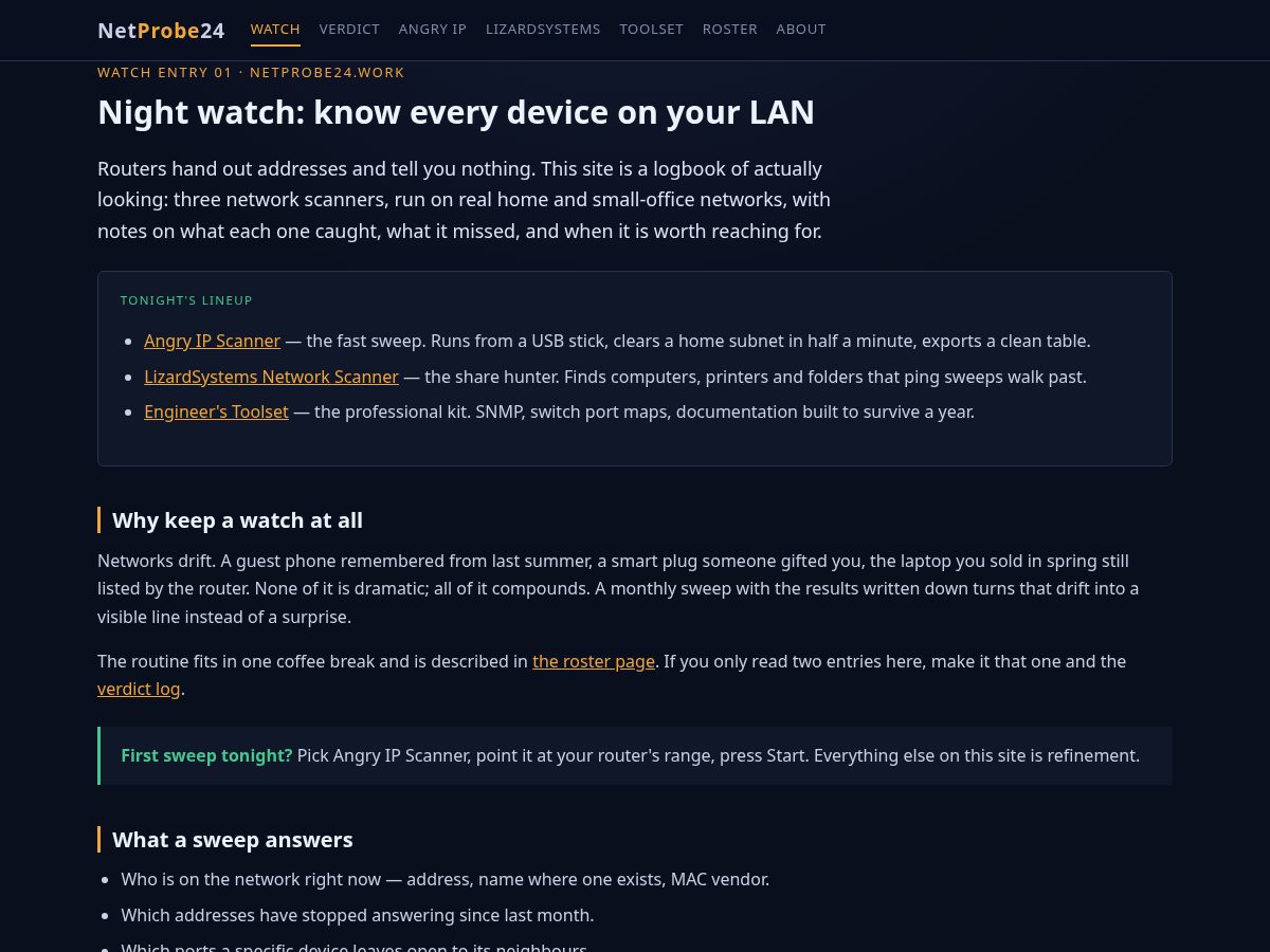Landing-page snapshot of netprobe24.work