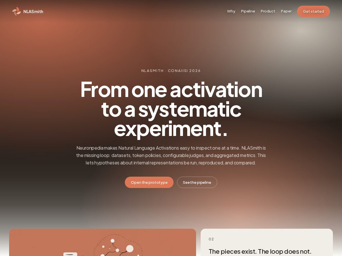 Landing-page snapshot of nlasmith.com