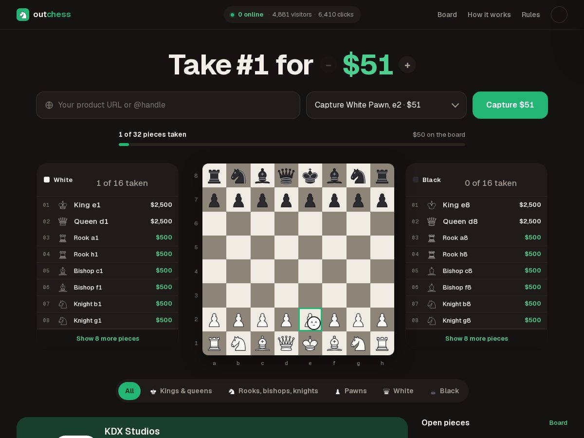 Landing-page snapshot of outchess.lol