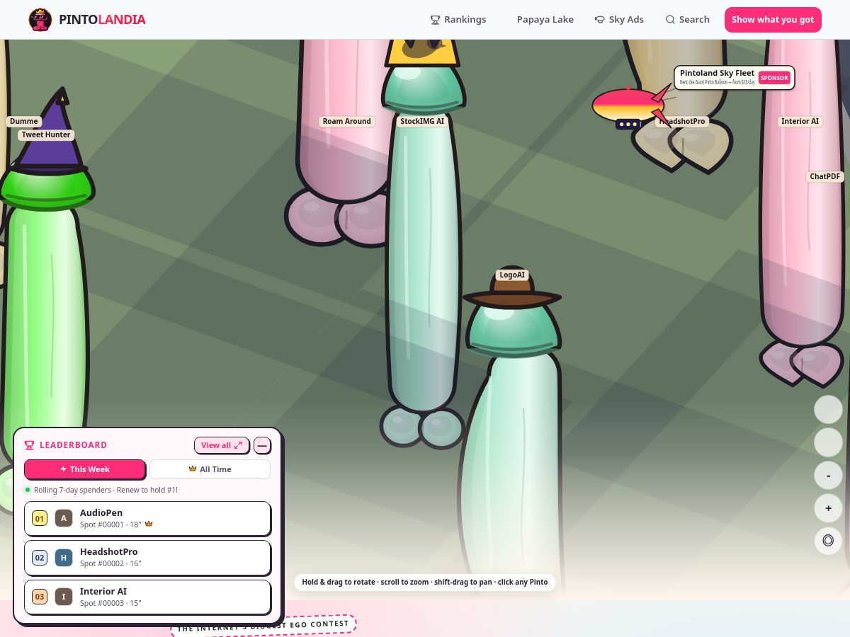 Landing-page snapshot of pintolandia.com