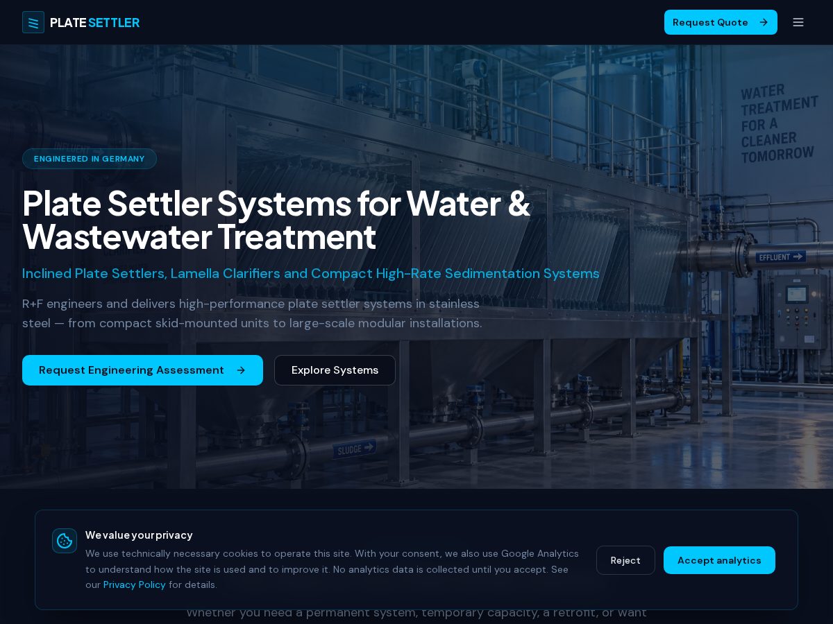 Landing-page snapshot of plate-settler.com