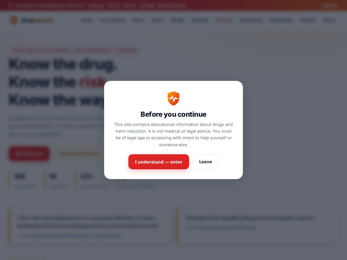 Landing-page snapshot of plugreports.com