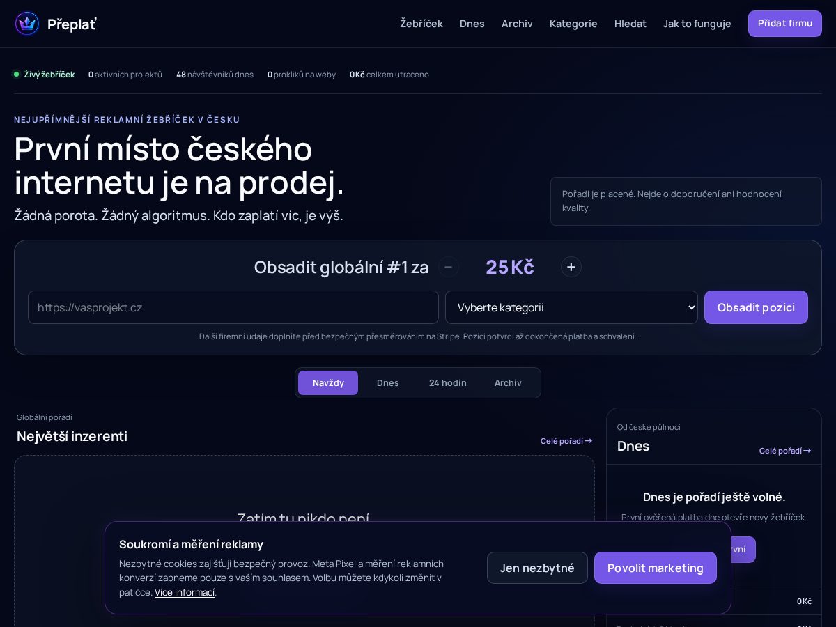 Landing-page snapshot of preplat.lol