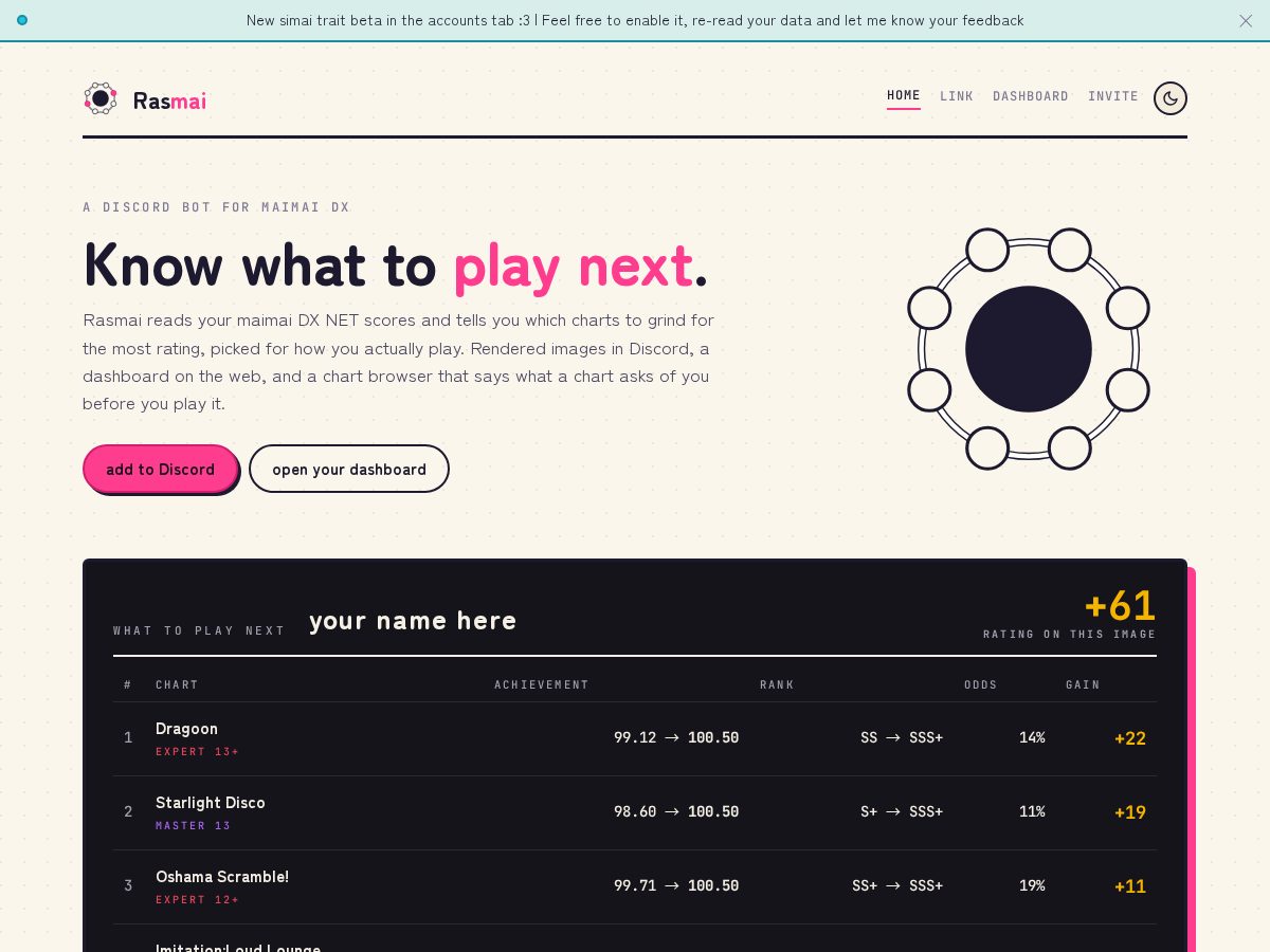 Landing-page snapshot of rasmai.lol