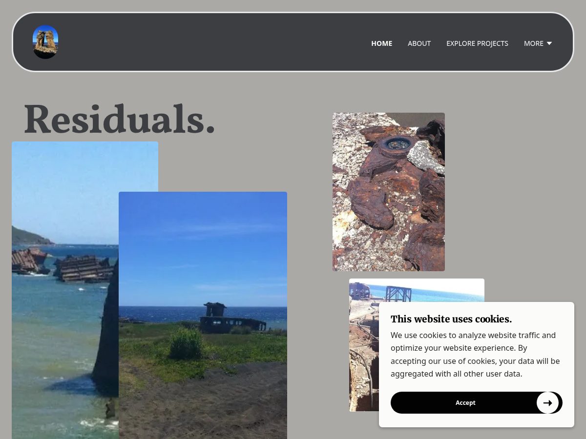 Landing-page snapshot of residuals.info