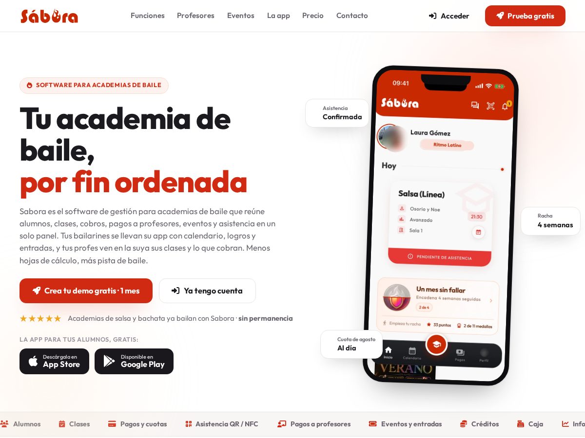 Landing-page snapshot of sabora-app.com