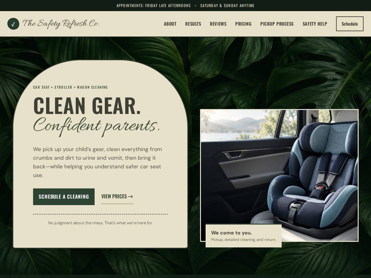 Landing-page snapshot of safetyrefresh.com