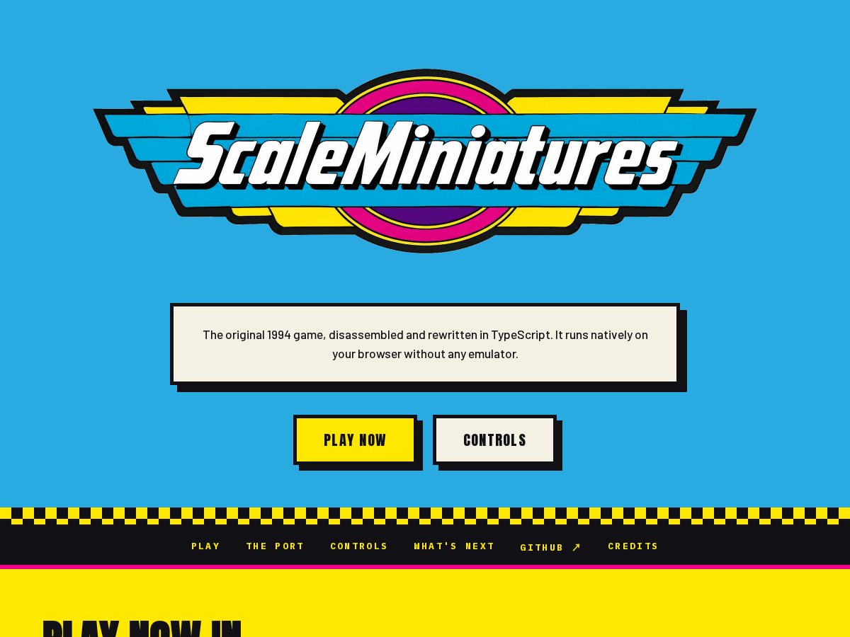 Landing-page snapshot of scaleminiatures.fun