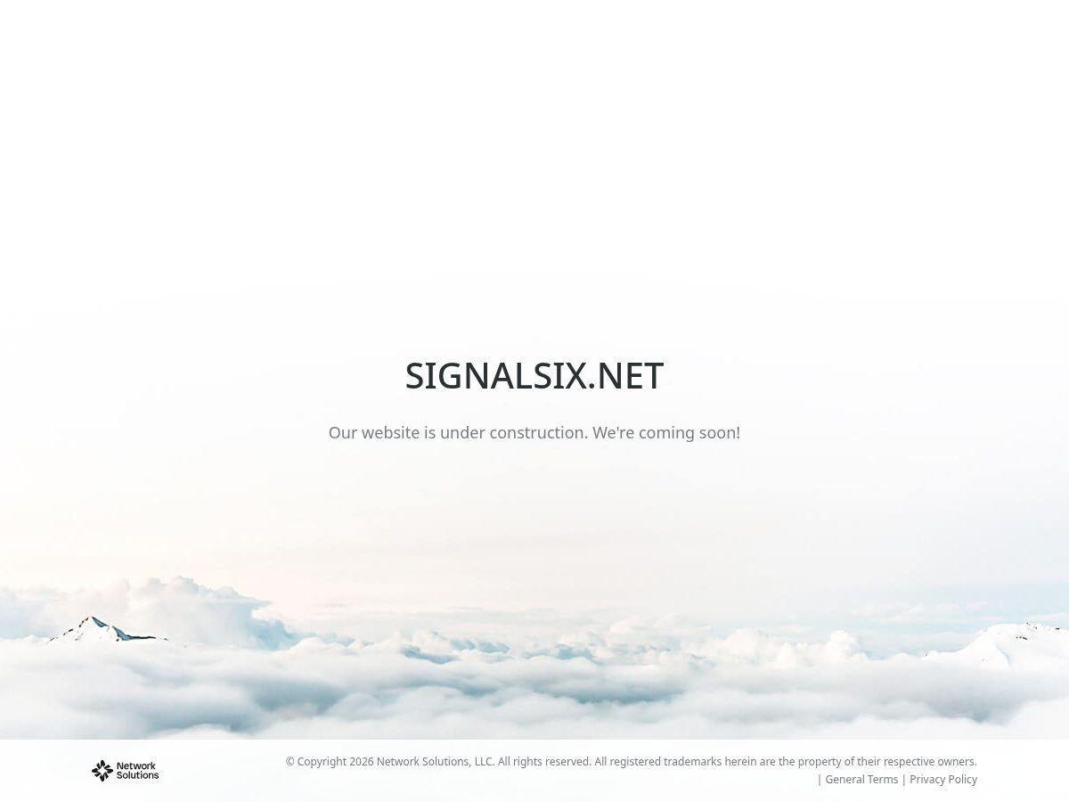 Landing-page snapshot of signalsix.net
