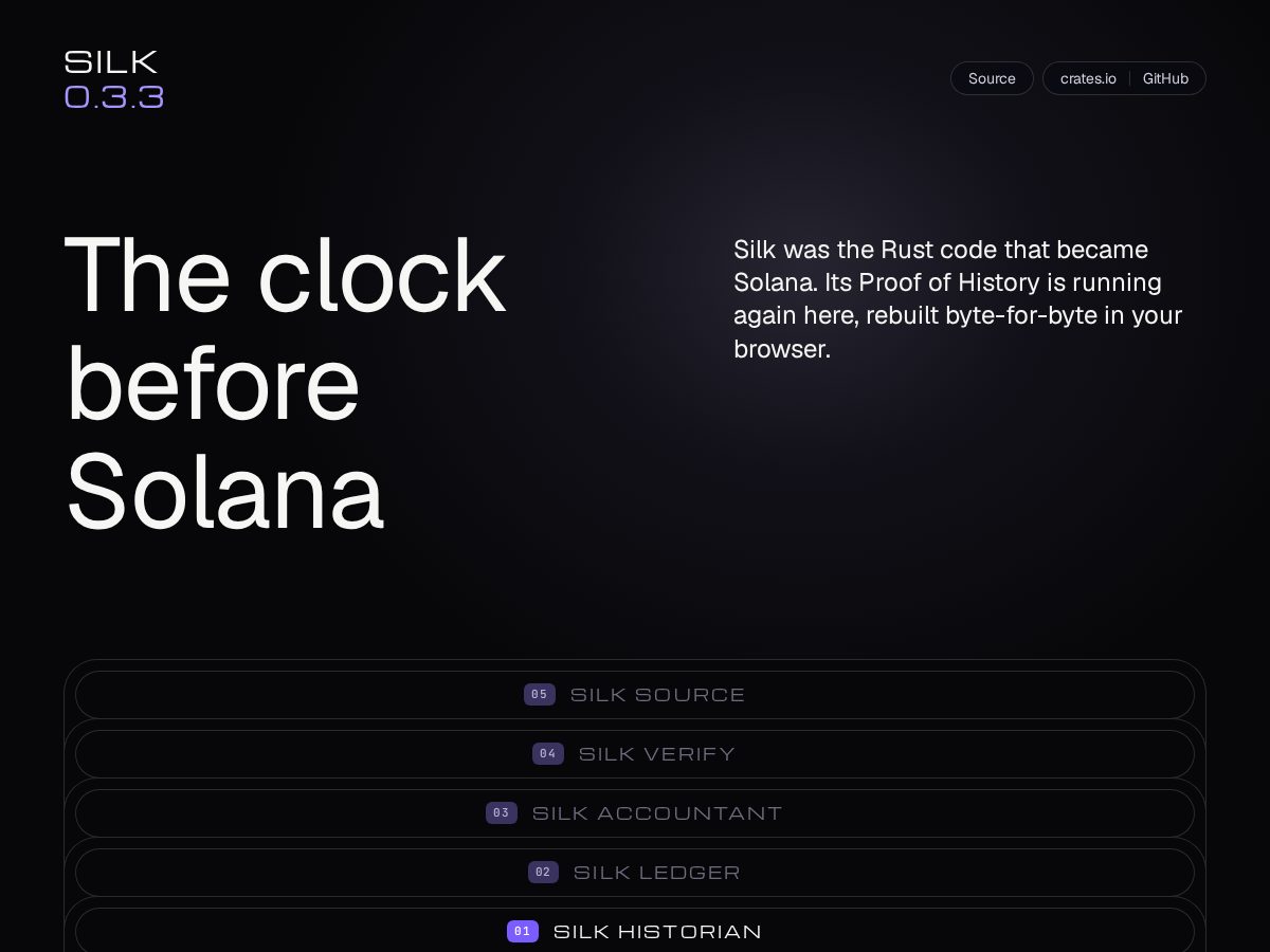 Landing-page snapshot of silklabs.app
