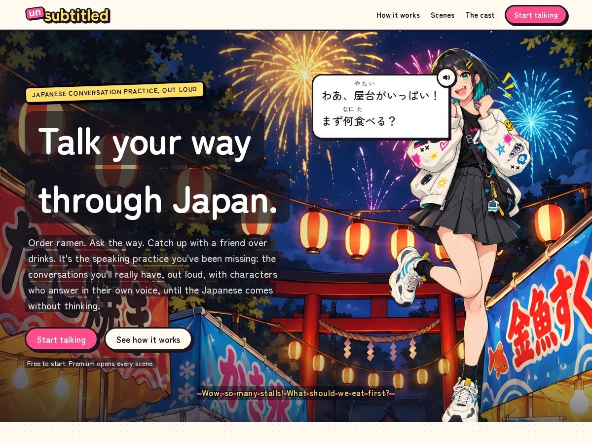 Landing-page snapshot of speakingpart.com