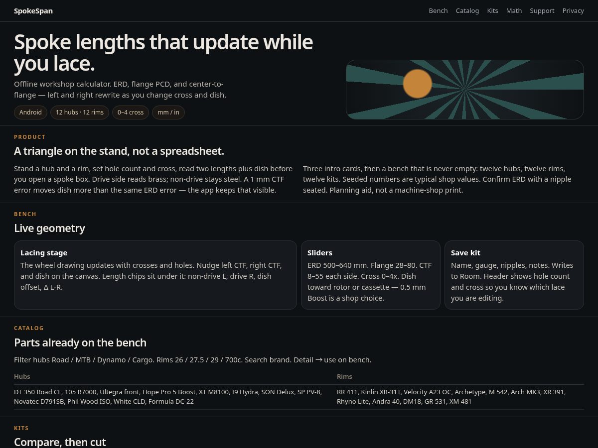 Landing-page snapshot of spokespanwheelkit.site
