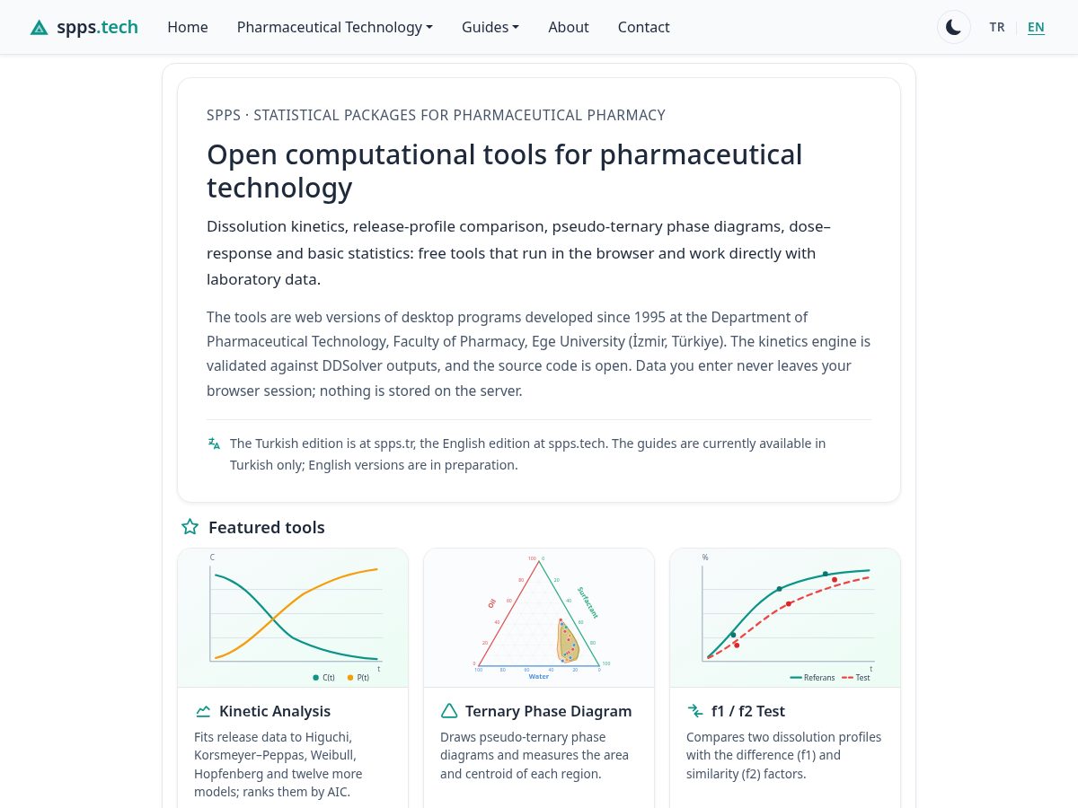 Landing-page snapshot of spps.tech