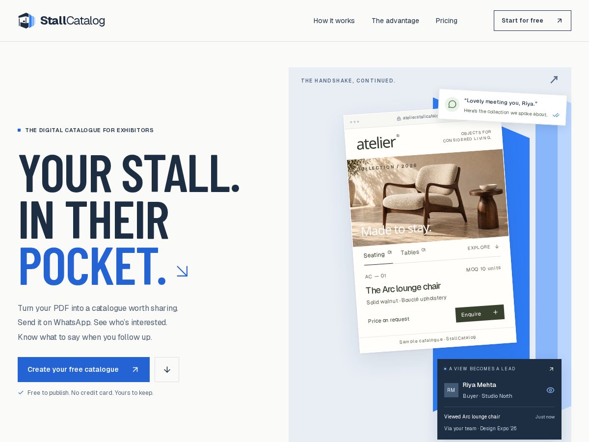 Landing-page snapshot of stallcatalog.com
