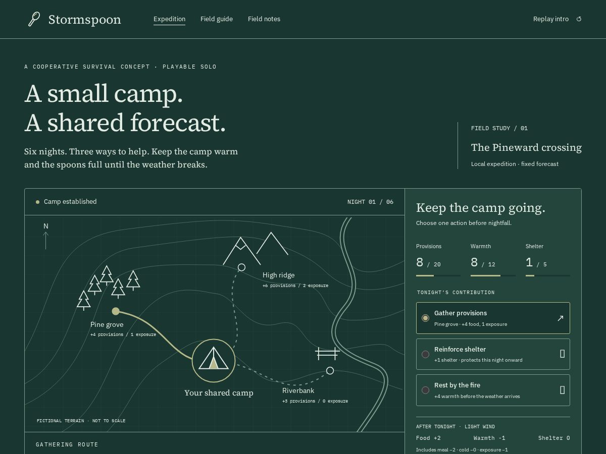 Landing-page snapshot of stormspoon.xyz