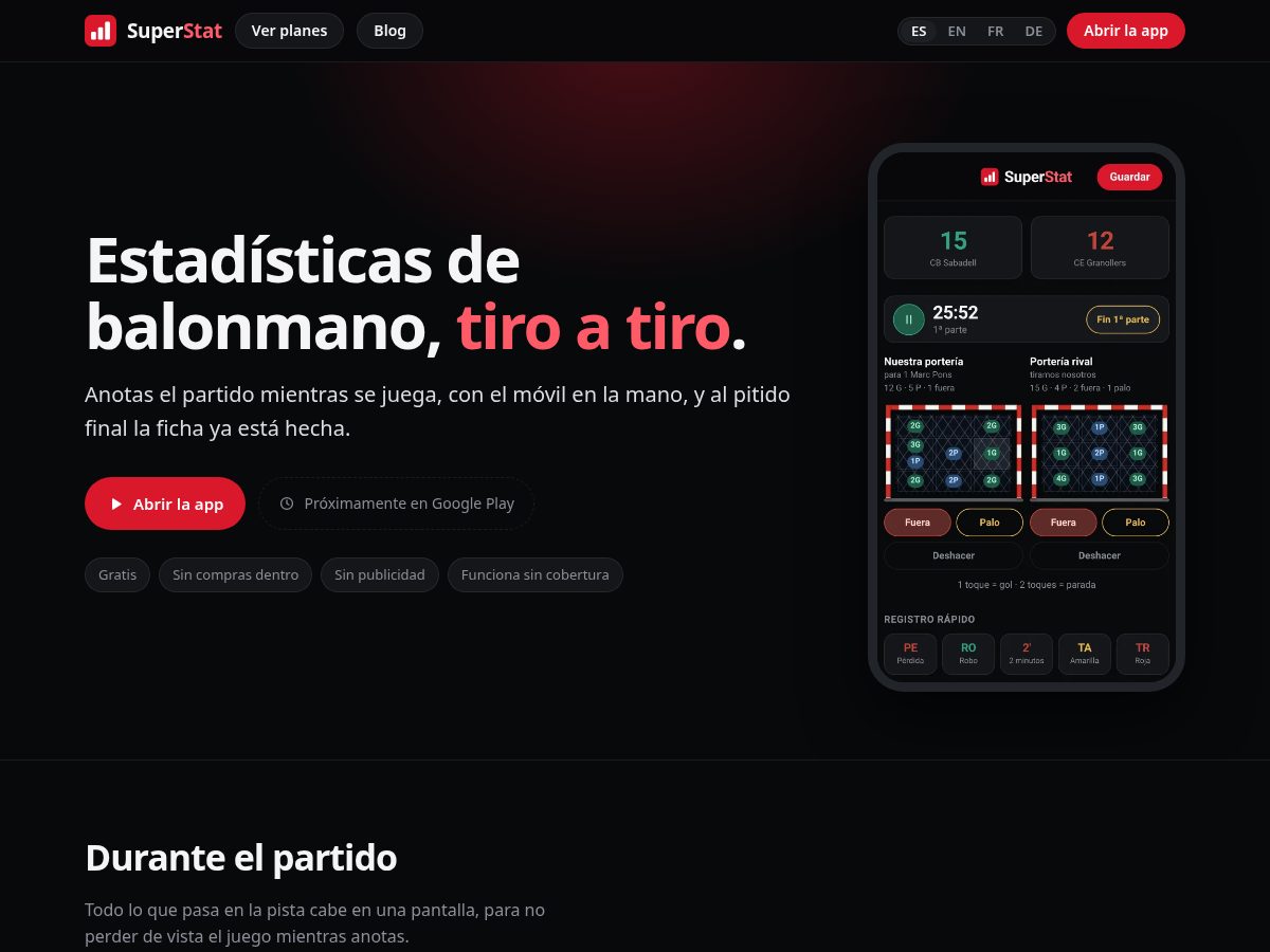 Landing-page snapshot of superstat.online