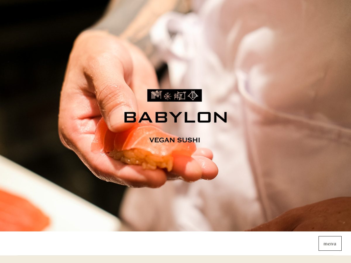 Landing-page snapshot of sushi-babylon.website