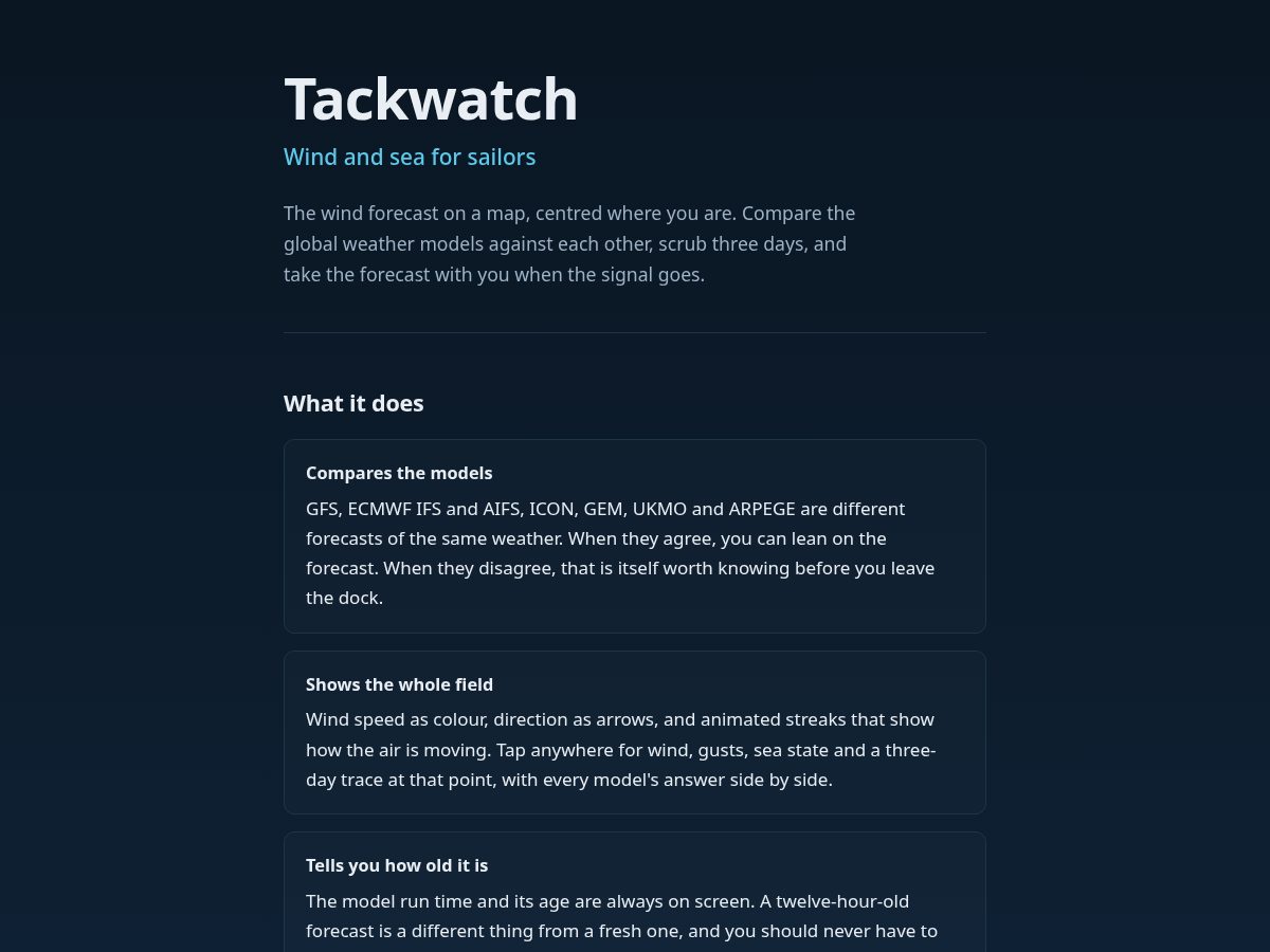 Landing-page snapshot of tackwatch.app