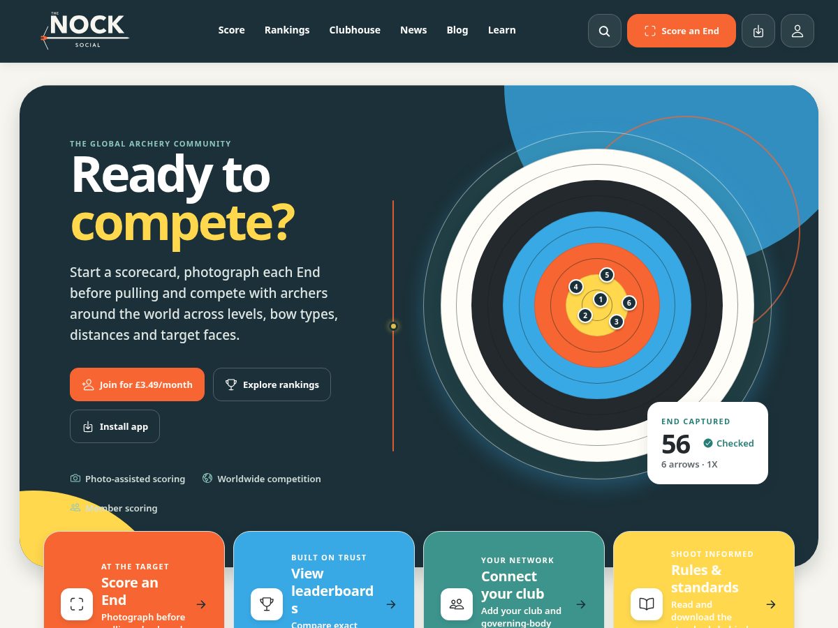 Landing-page snapshot of thenocksocial.com