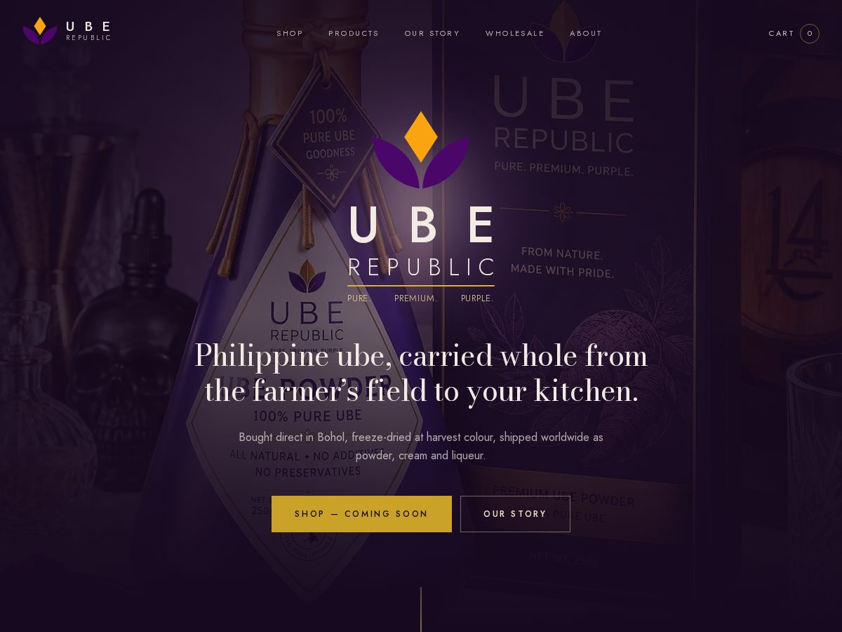 Landing-page snapshot of theuberepublic.com