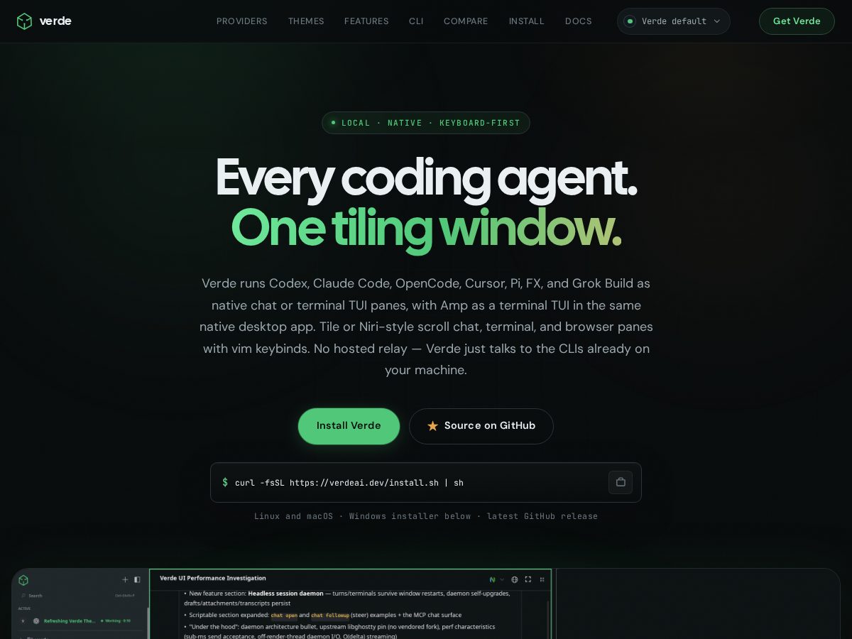 Landing-page snapshot of verdeeditor.com