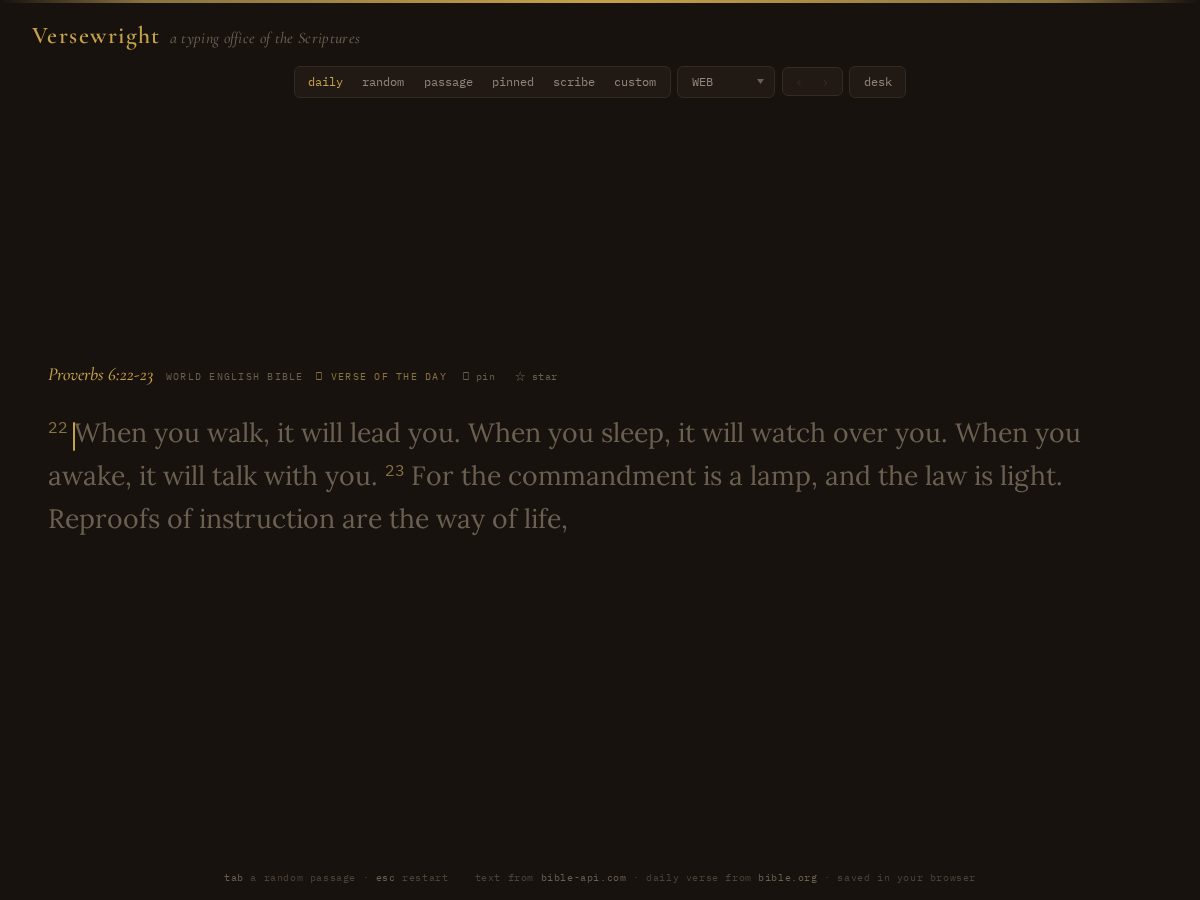 Landing-page snapshot of versewright.lol
