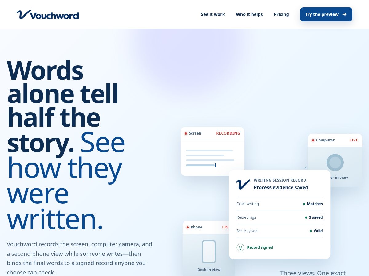 Landing-page snapshot of vouchword.com