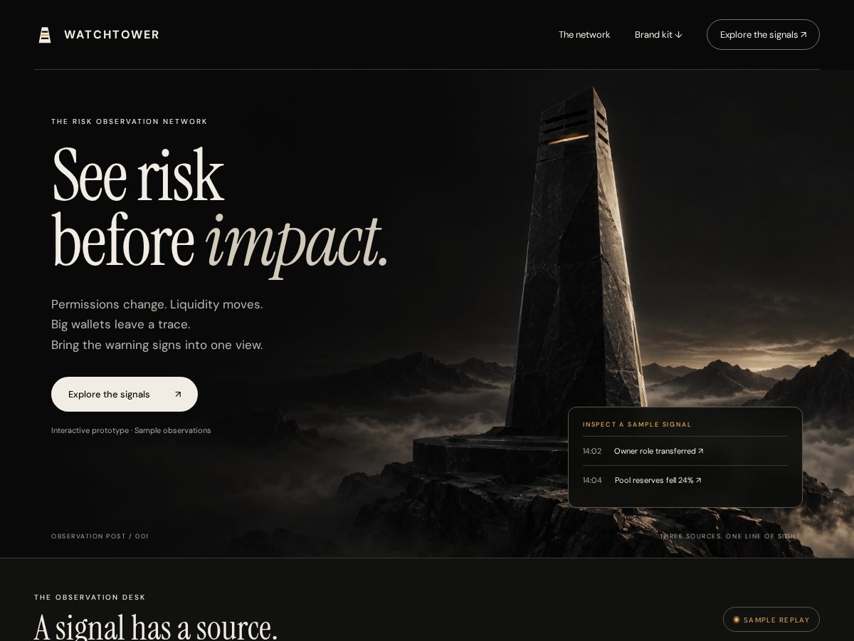 Landing-page snapshot of watchsignal.xyz