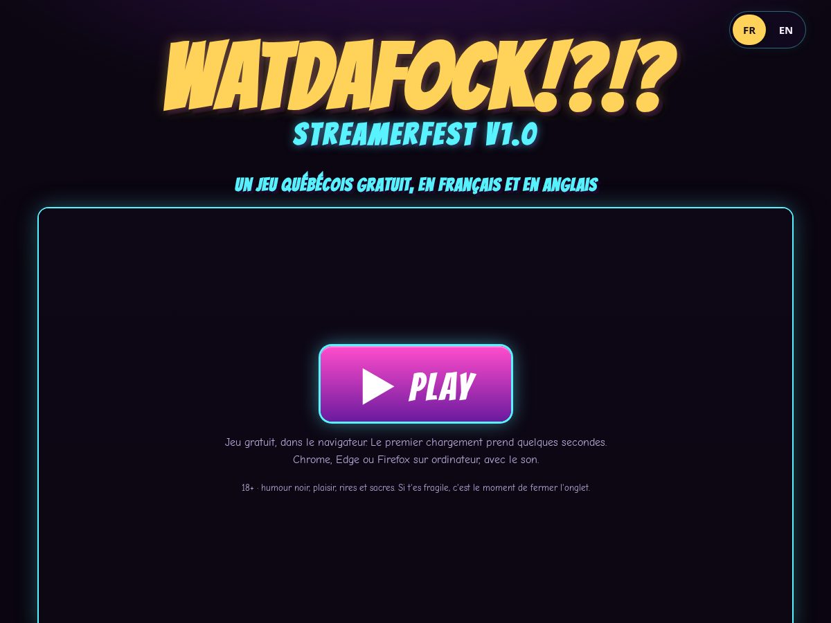Landing-page snapshot of watdafock.com