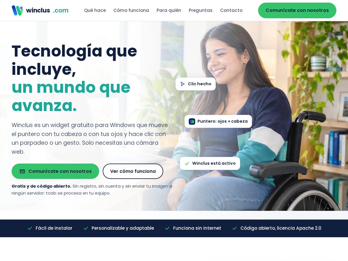 Landing-page snapshot of winclus.com