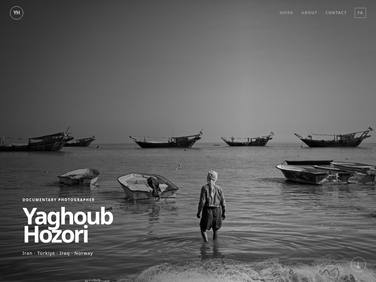 Landing-page snapshot of yaghoubhozori.com