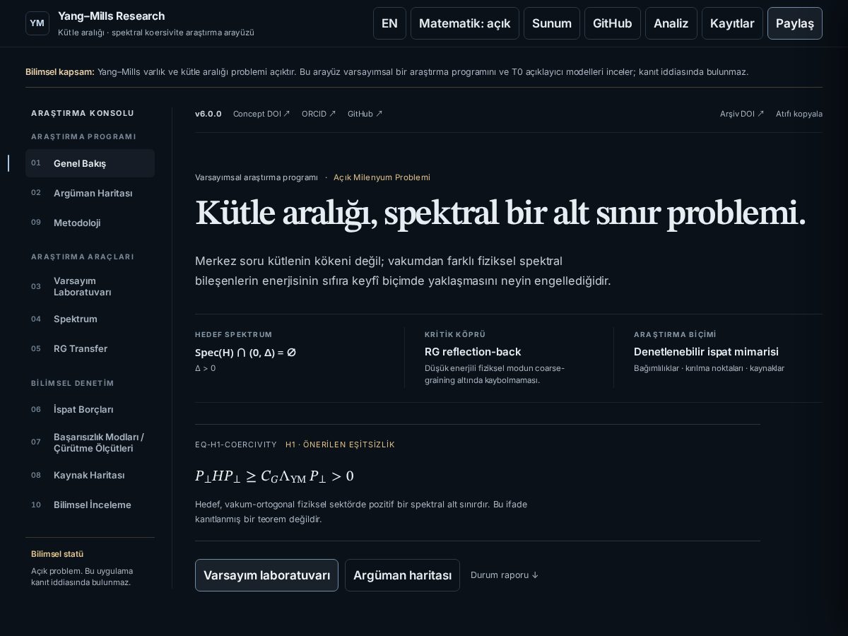 Landing-page snapshot of yangmillsresearch.org