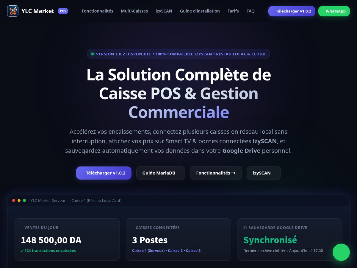 Landing-page snapshot of ylcmarket.sarl