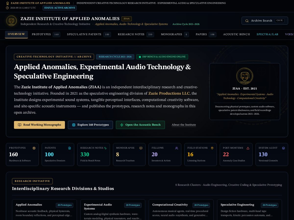 Landing-page snapshot of zazieinstitute.org