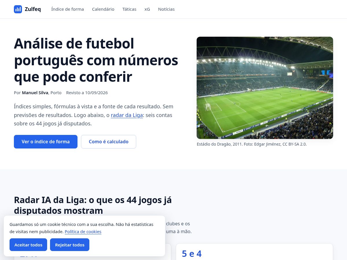 Landing-page snapshot of zulfeq.com