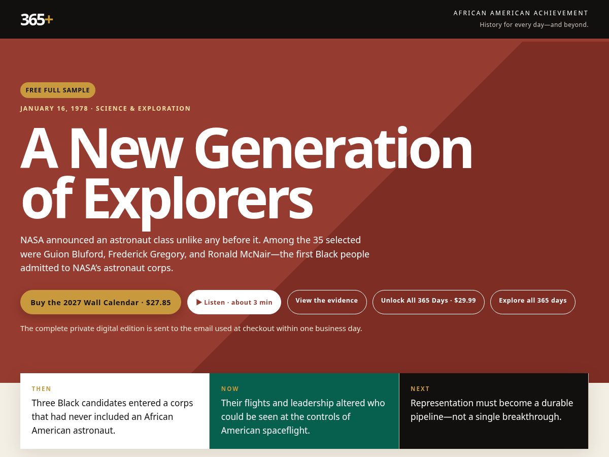 Landing-page snapshot of 365daysofachievement.com