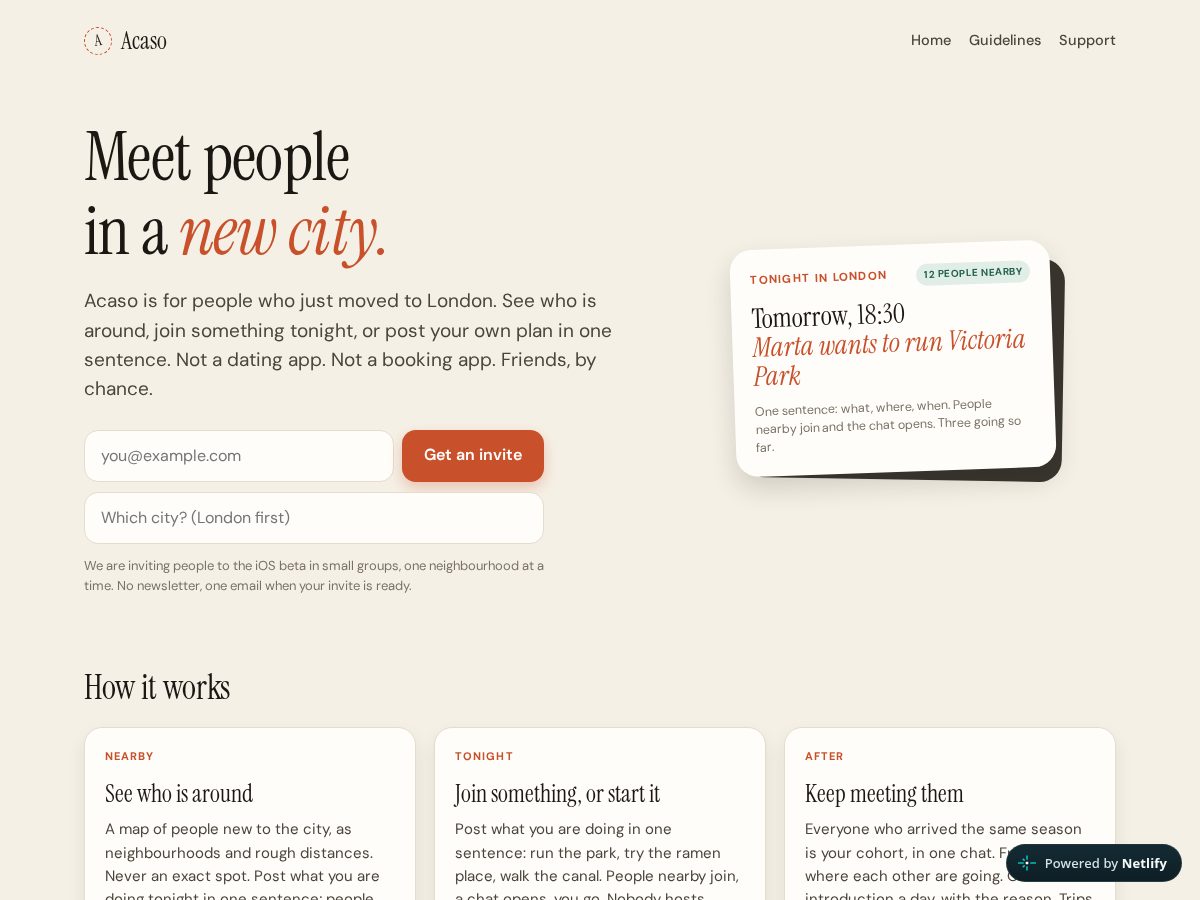 Landing-page snapshot of acaso.place