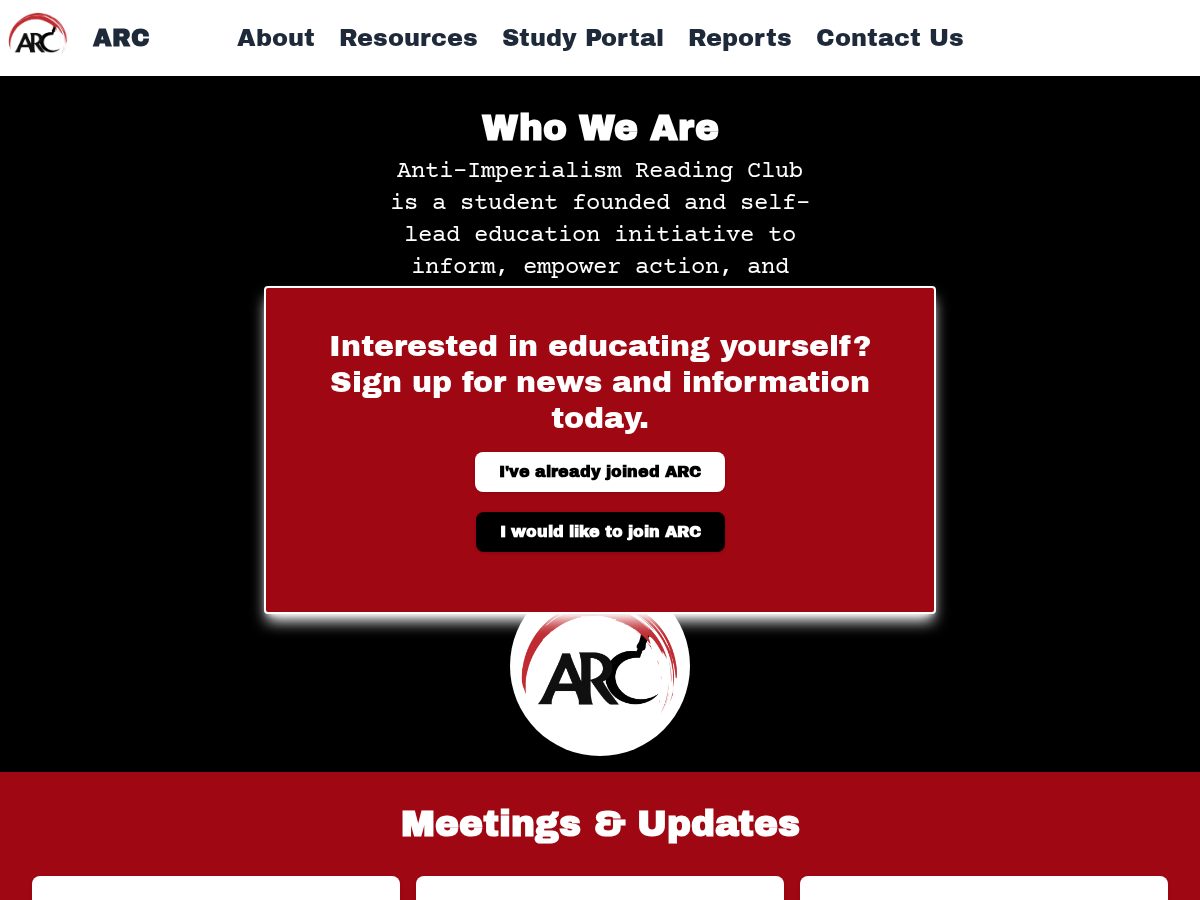 Landing-page snapshot of arcnorthfield.org