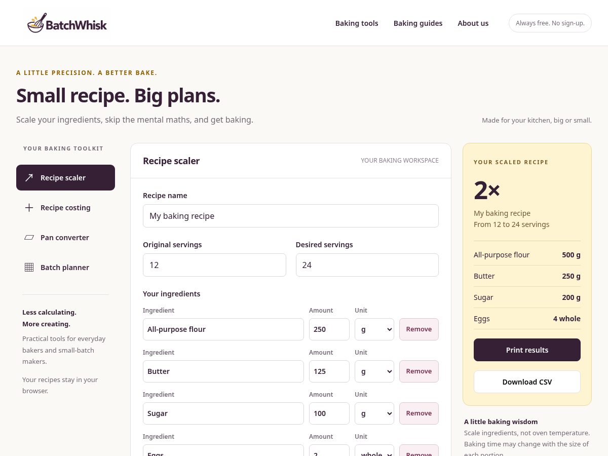 Landing-page snapshot of batchwhisk.info