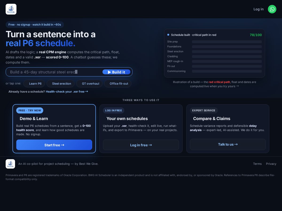 Landing-page snapshot of bestwegive.com
