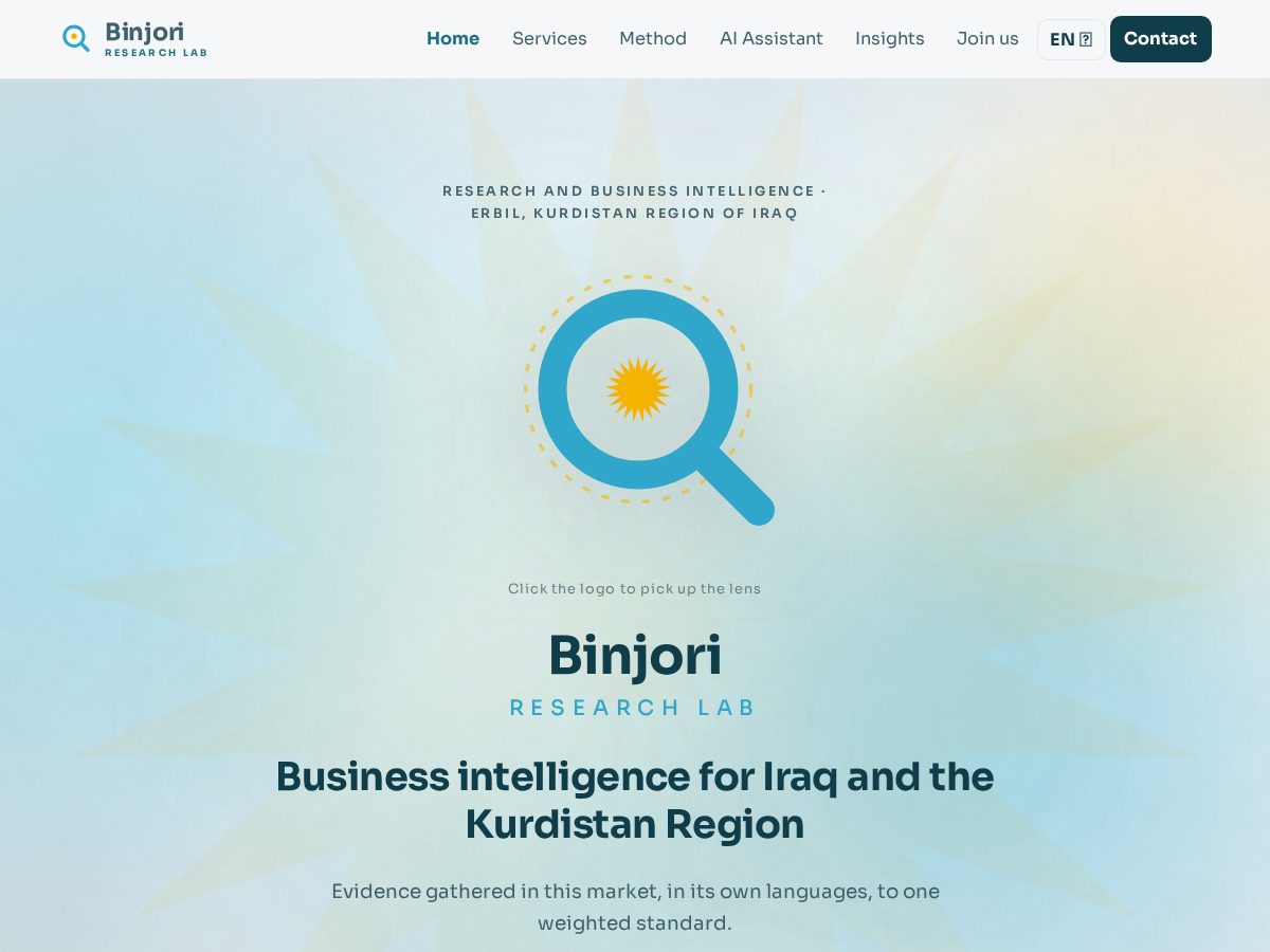 Landing-page snapshot of binjori.com
