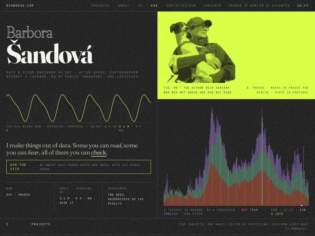 Landing-page snapshot of bsandova.com