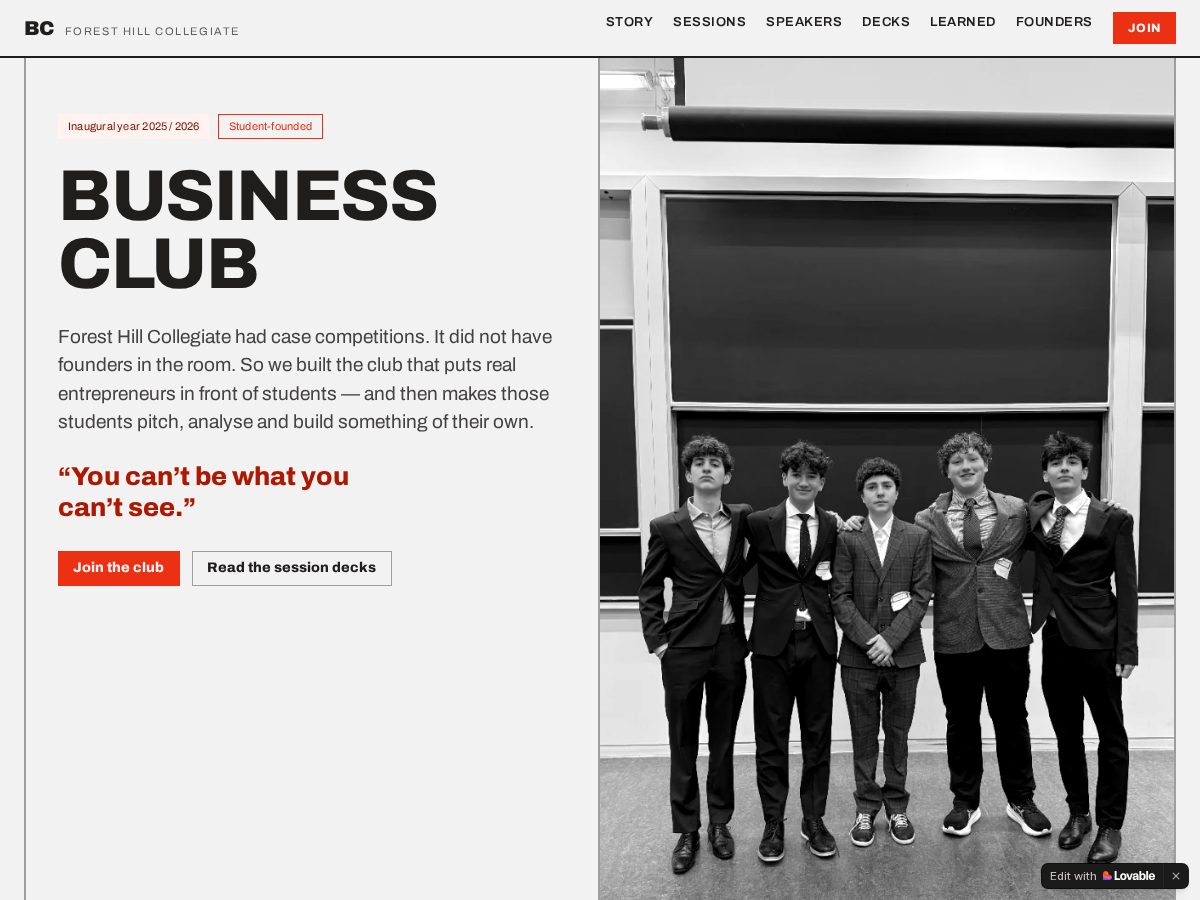 Landing-page snapshot of business-club.live