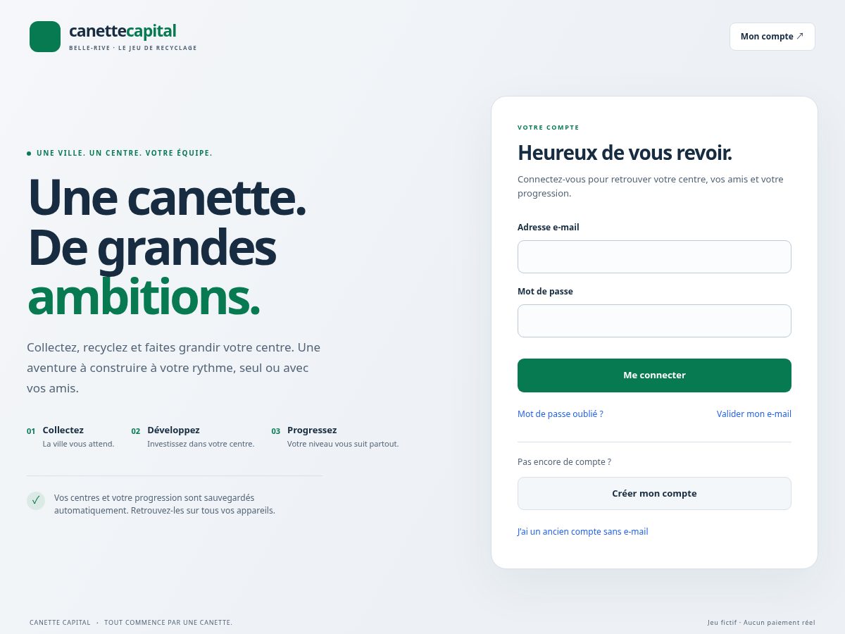 Landing-page snapshot of canettecapital.com