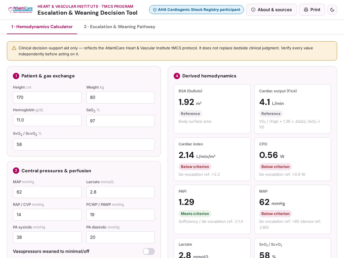 Landing-page snapshot of cardio-shock.app