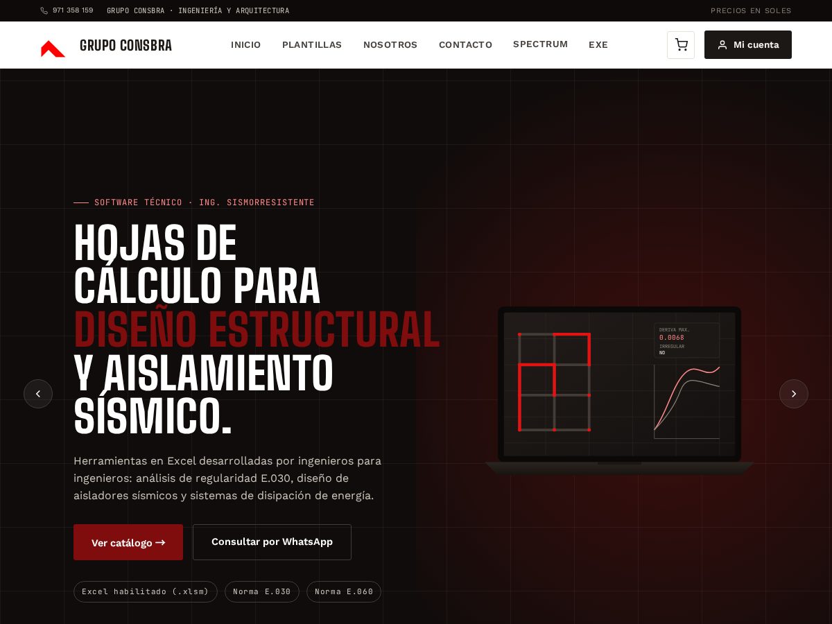 Landing-page snapshot of consbra.com